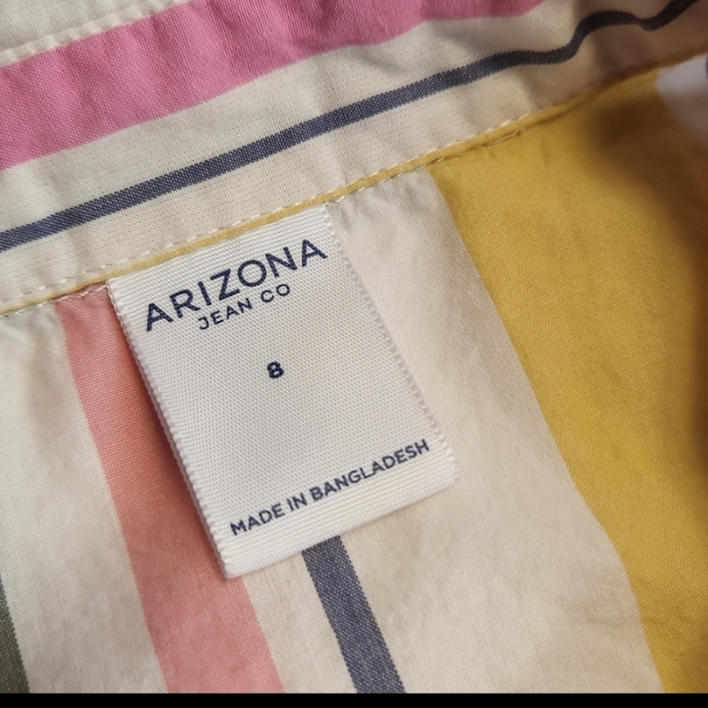 Arizona Casual Button down Dress Size 8 - Picture 3 of 3